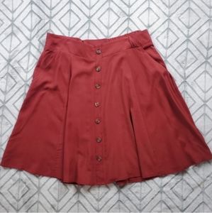 Torrid rust button front skirt size 3